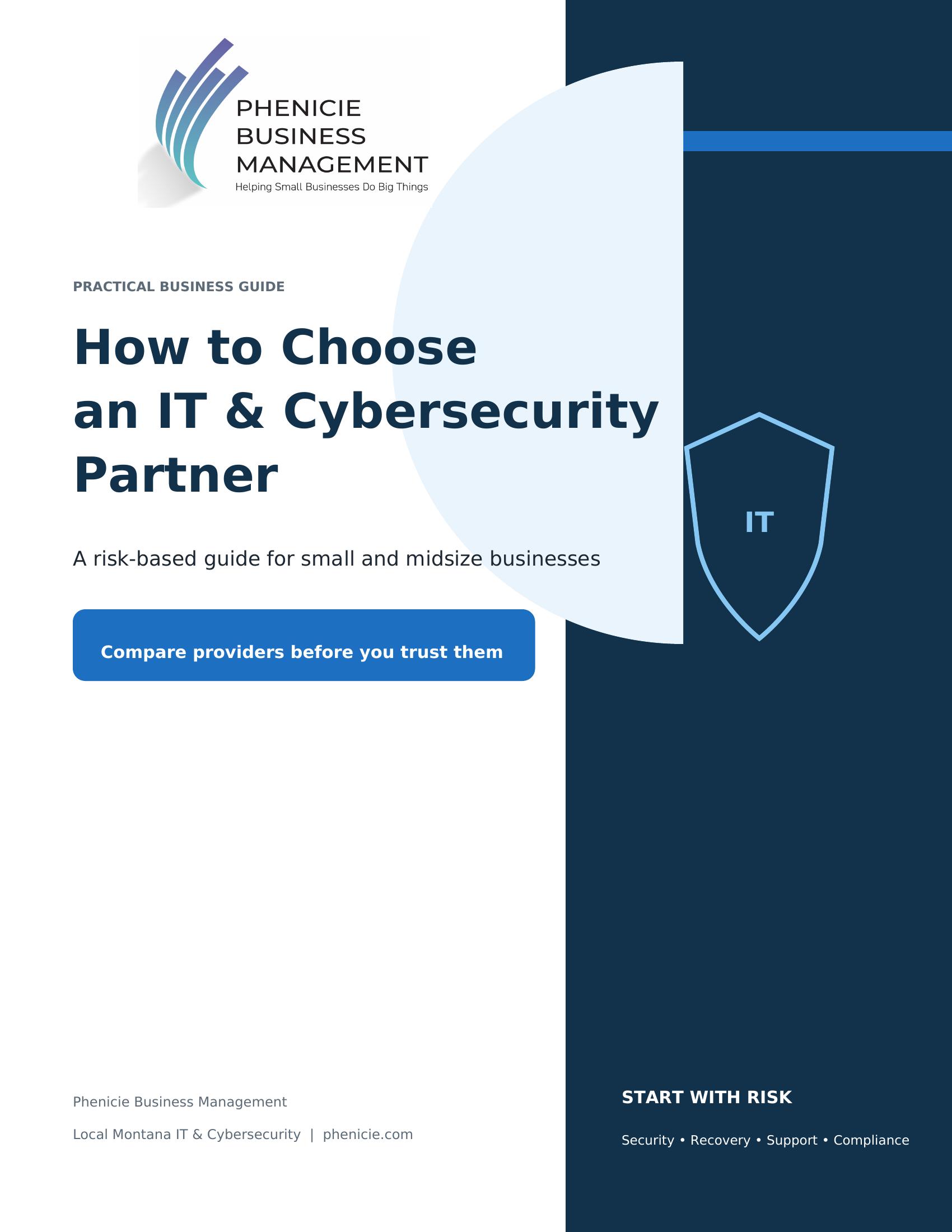 How to Choose an IT & Cybersecurity Partner guide cover